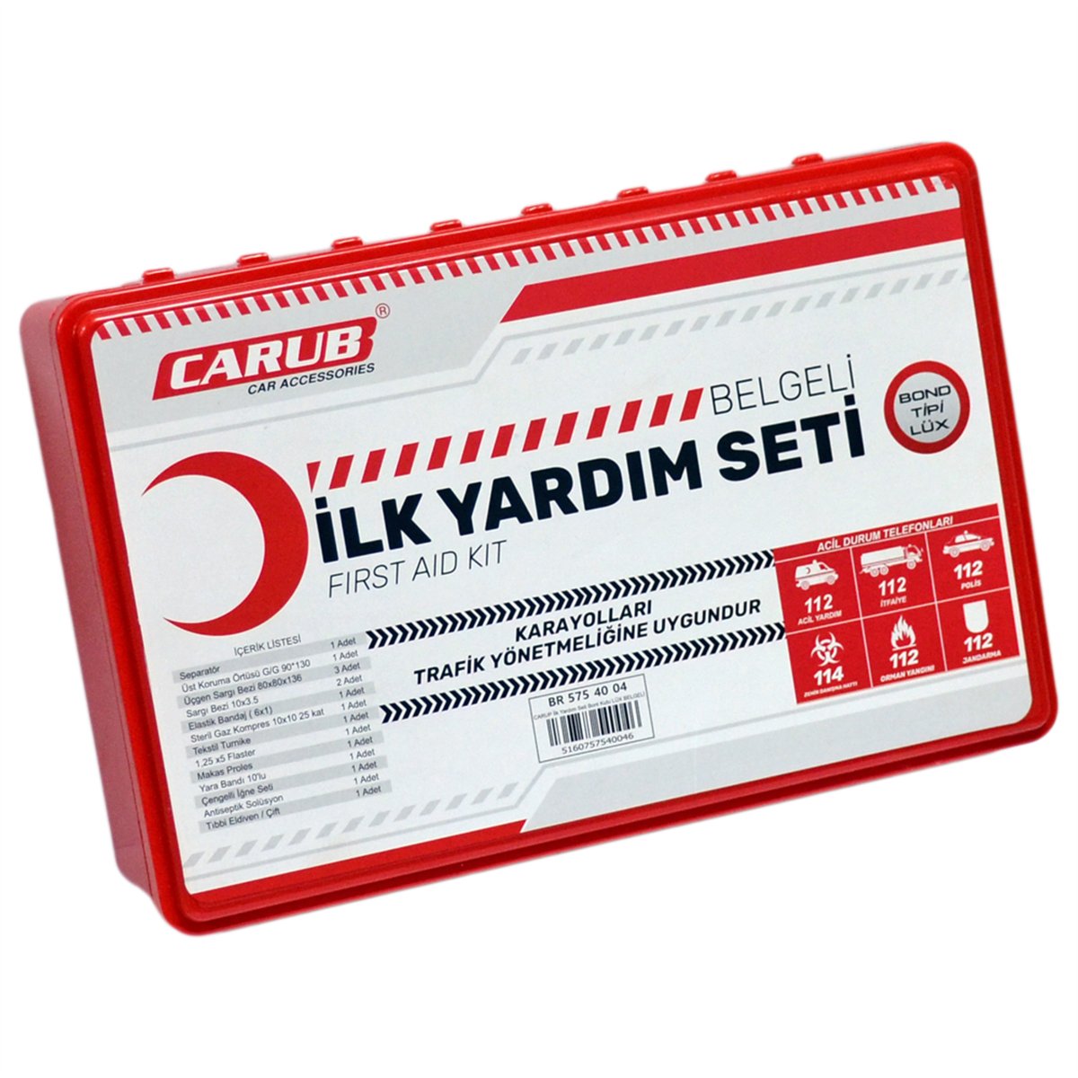 Carub İlk Yardım Seti Bond Tipi Kutu Lüks Belgeli BR5754004