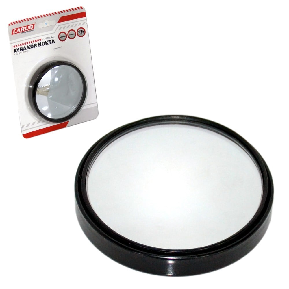Carub Kör Nokta Ayna Yuvarlak 75 mm Ayarlı Siyah Tekli BR0221233