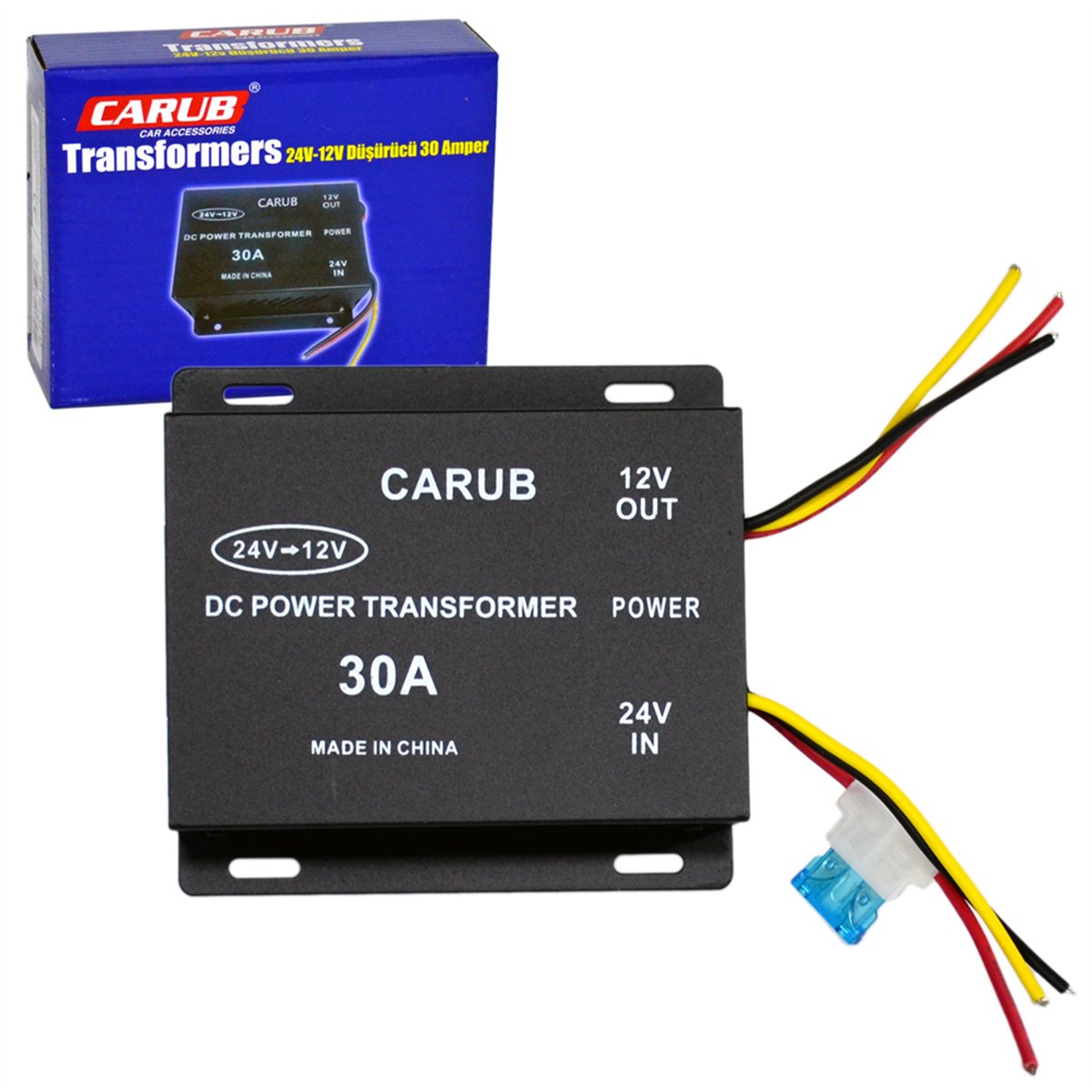 Carub Transformers 24V dan 12V a Düşürücü Konvertör 30A BR4621745