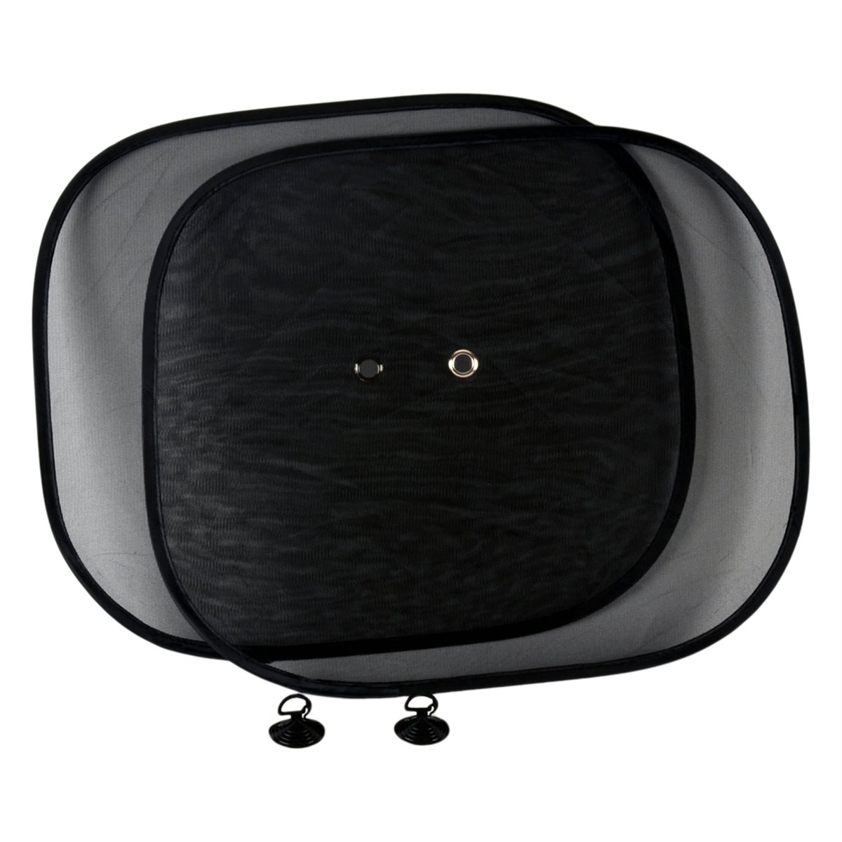 Carub Yan Cam Perde Düz Vantuzlu Siyah 2 li 44x38 cm BR4955504