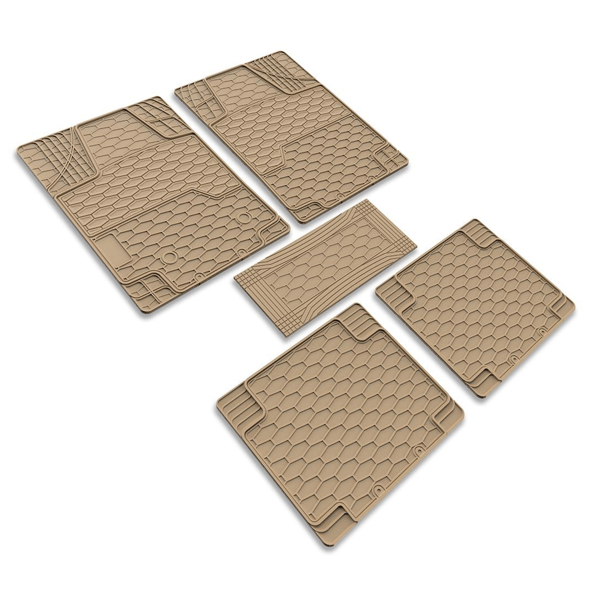 İmage Smyrna Üniversal Paspas Kauçuk Bej 5 Parça