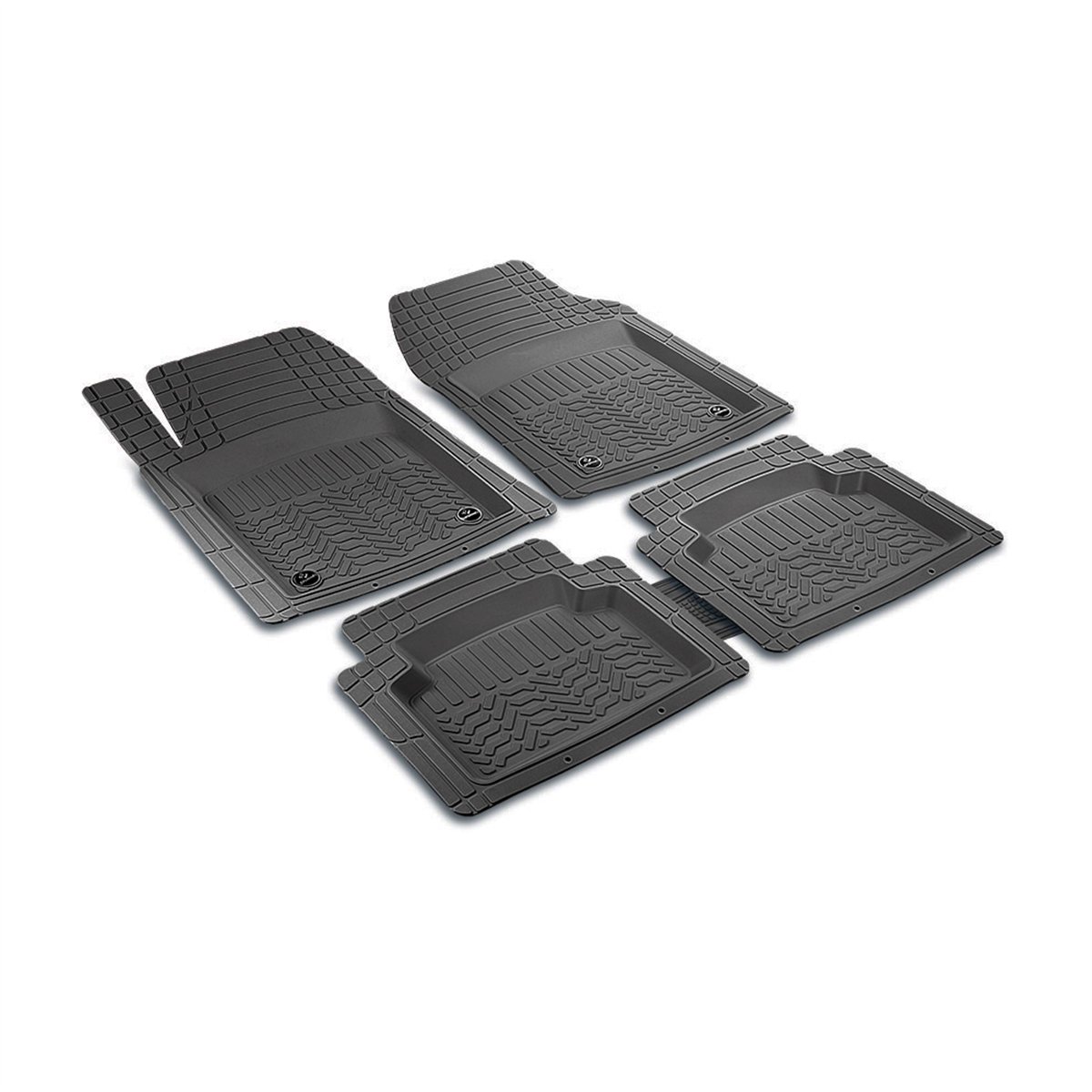 Promats Profesyonel 3D Siyah Üniversal Havuzlu Paspas 5 Parça