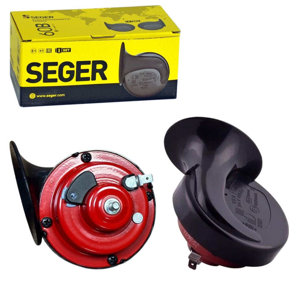 Seger 12V Dadat Korna Tek Fişli (510-410Hz) 2 li E1 Belgeli 60BO12.000.01