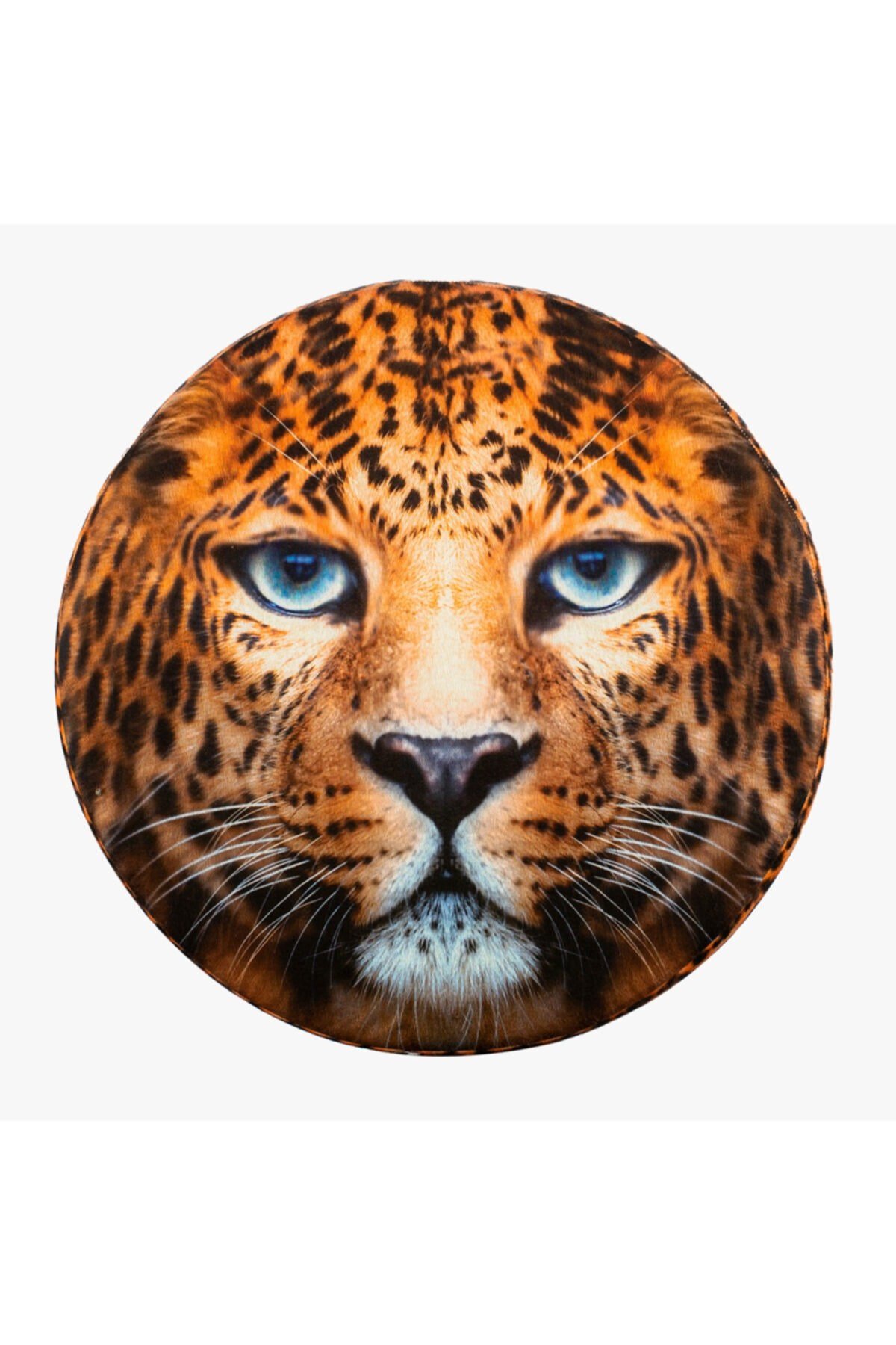 3 Boyutlu Dijital Baskılı Leopar Desenli Yastık-kırlent