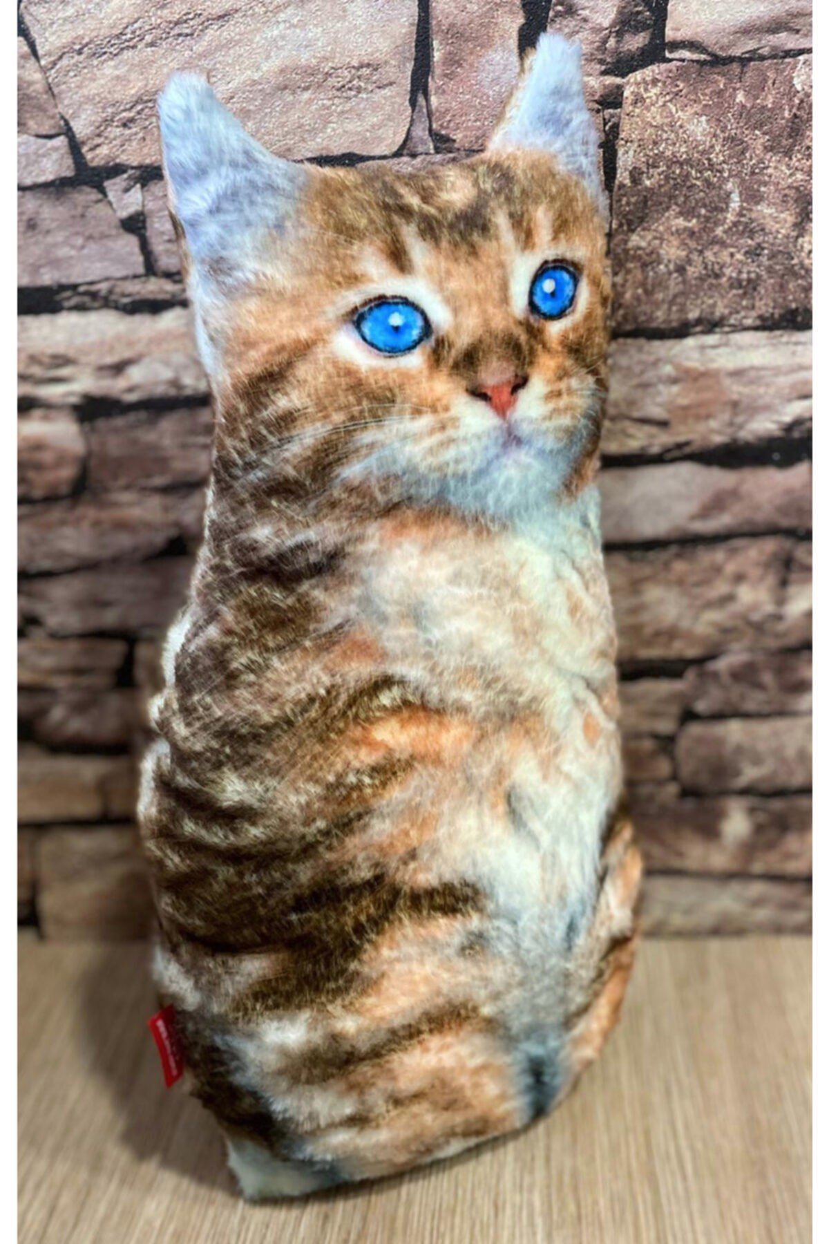 3 Boyutlu Dijital Baskılı Minnoş Kedi Yastık-minder-kırlent