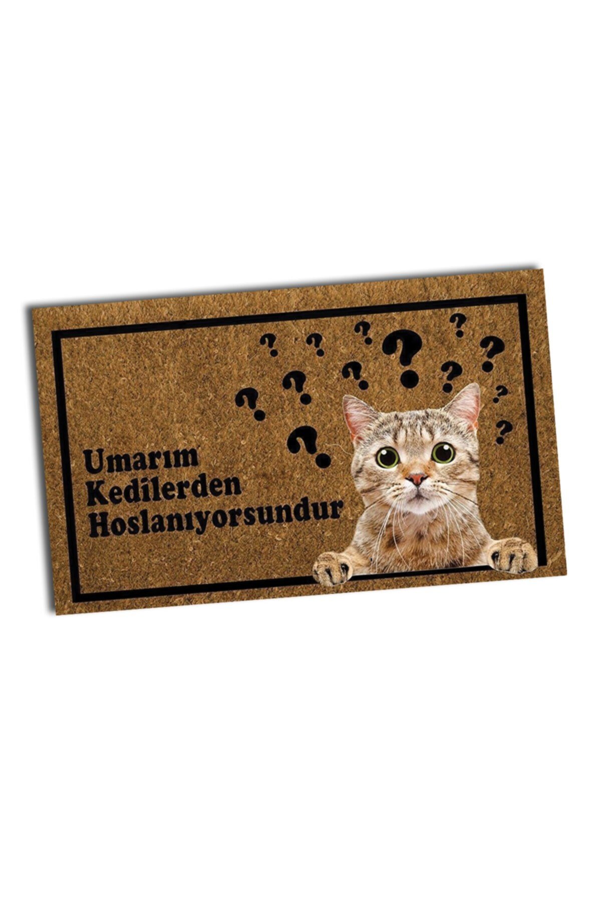 Dekoratif Ev/ofis Kapı Önü Örtüsü Kedi Desenli