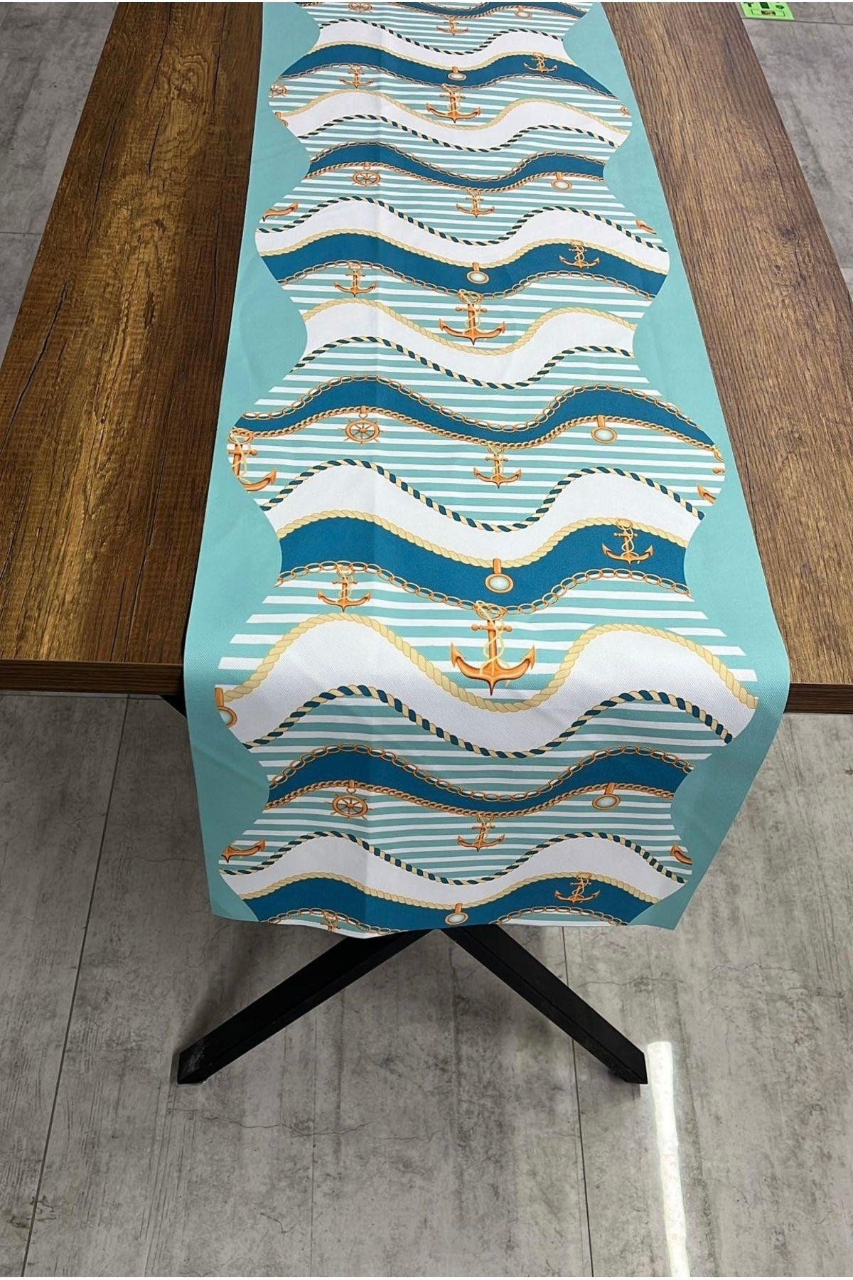 Deniz Desenli Runner 40 X 140