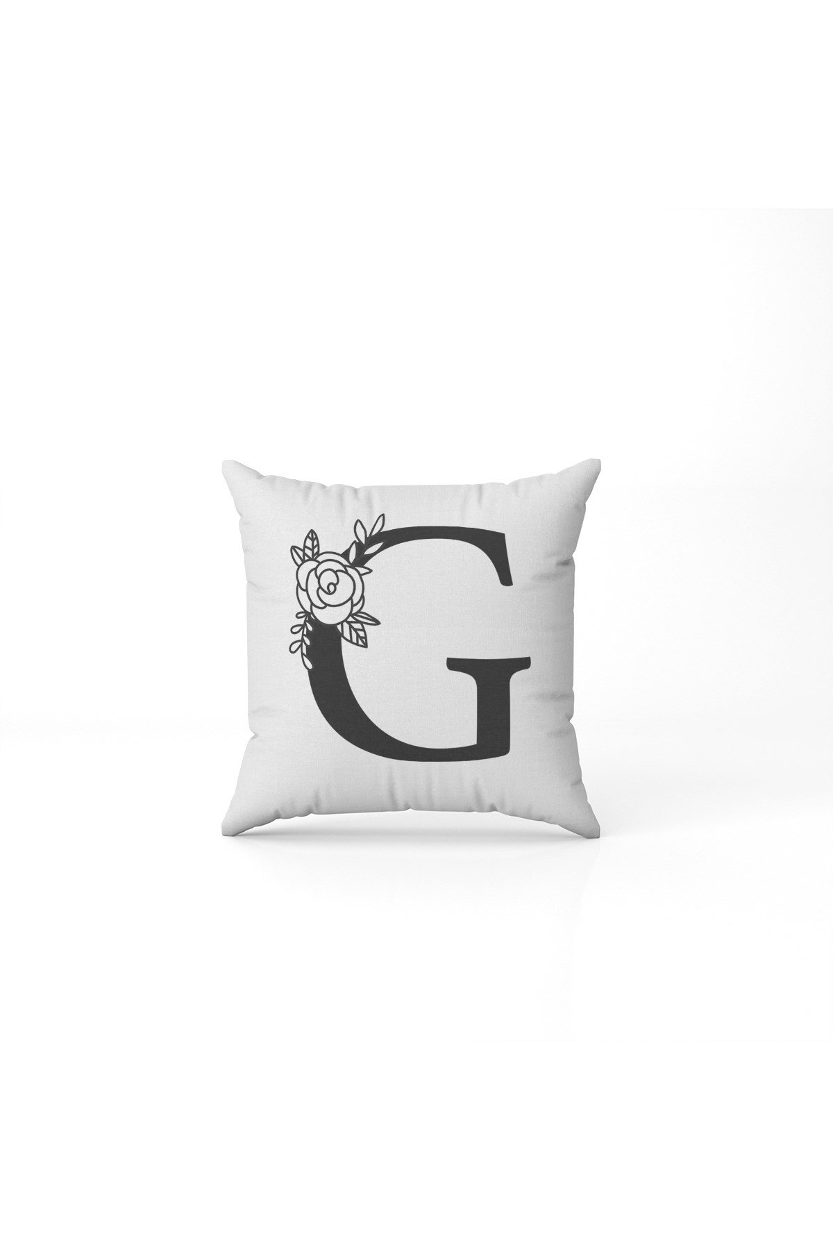 Harfli Kırlent Yastık- G Harfi - 43x43 Cm
