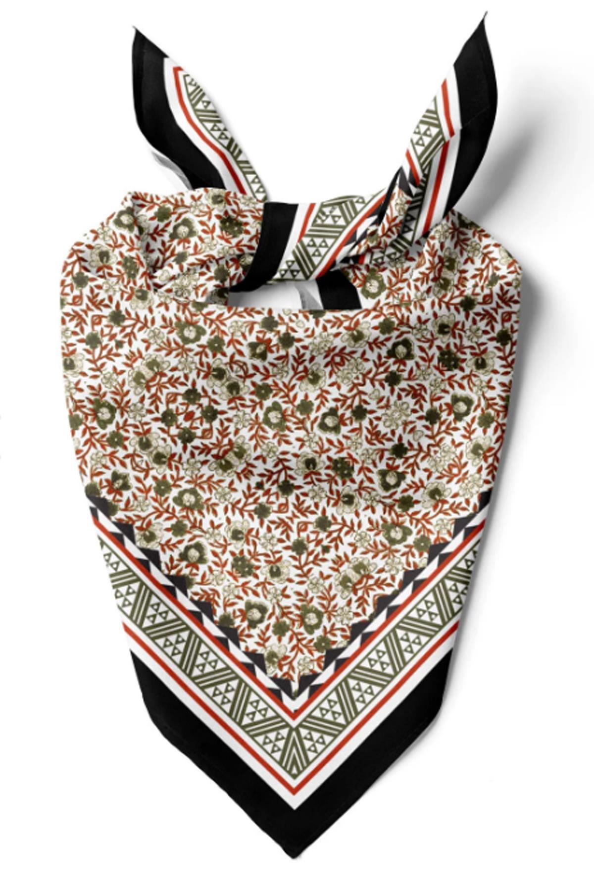 Pembe Kalp Fular Bandana Estascarf 48x48 Cm