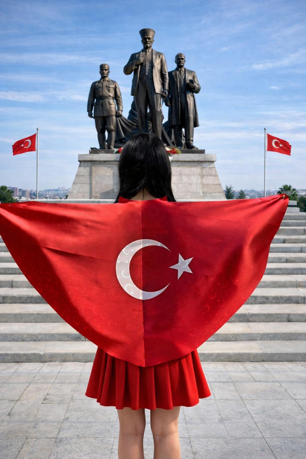 Tarzını Seç Çift Taraflı Ayyıldız Pelerin Gösteri Kostümü 145x73cm