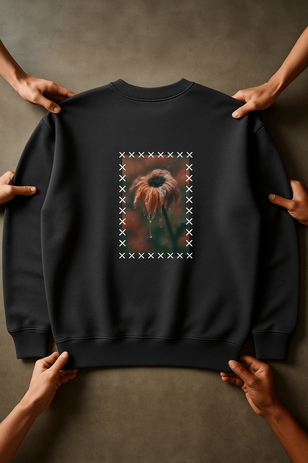 'After Rain' Lacivert Oversize Sweatshirt