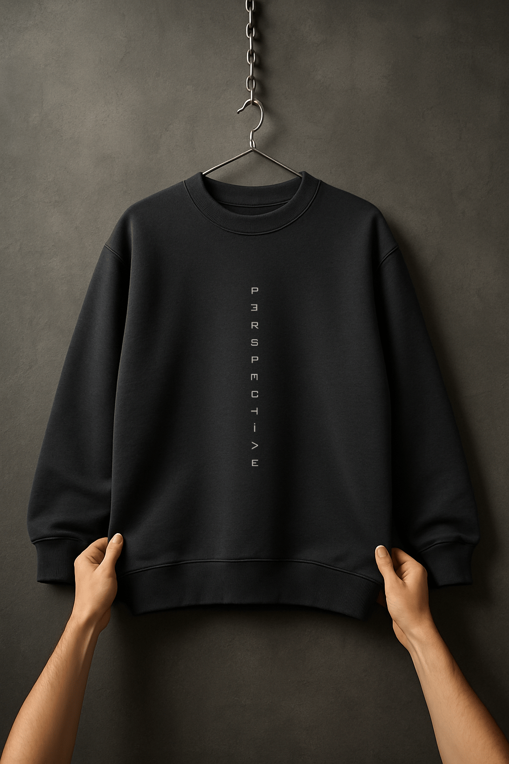 'Perspective' Lacivert Oversize Sweatshirt
