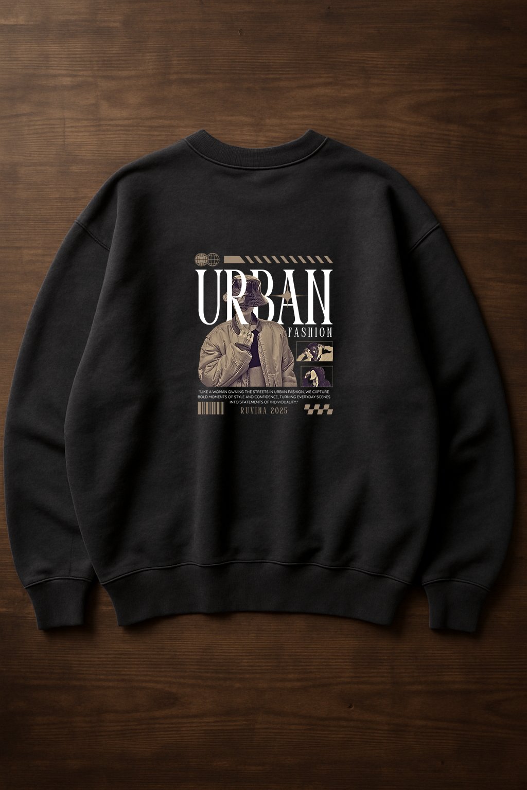 'Urban Fashion' Füme Oversize Sweatshirt