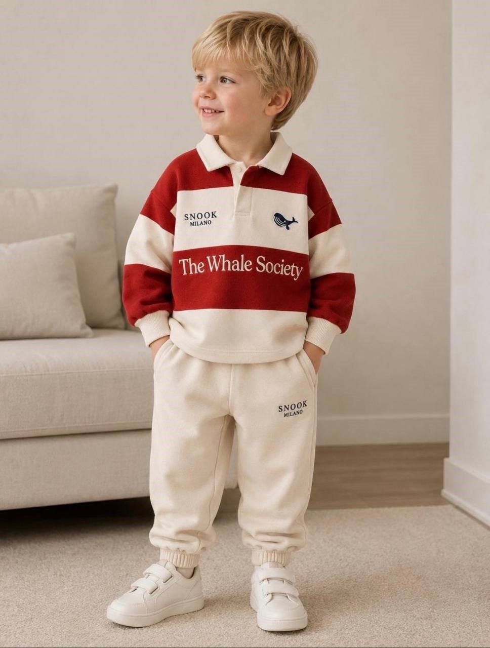  Bordo Çizgili Polo Takım