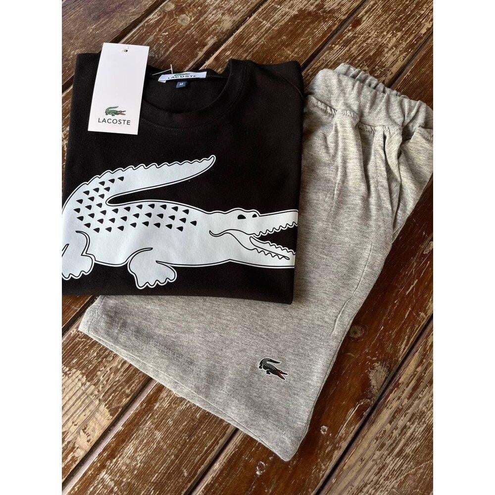 Lacoste Şortlu Takım Siyah Gri