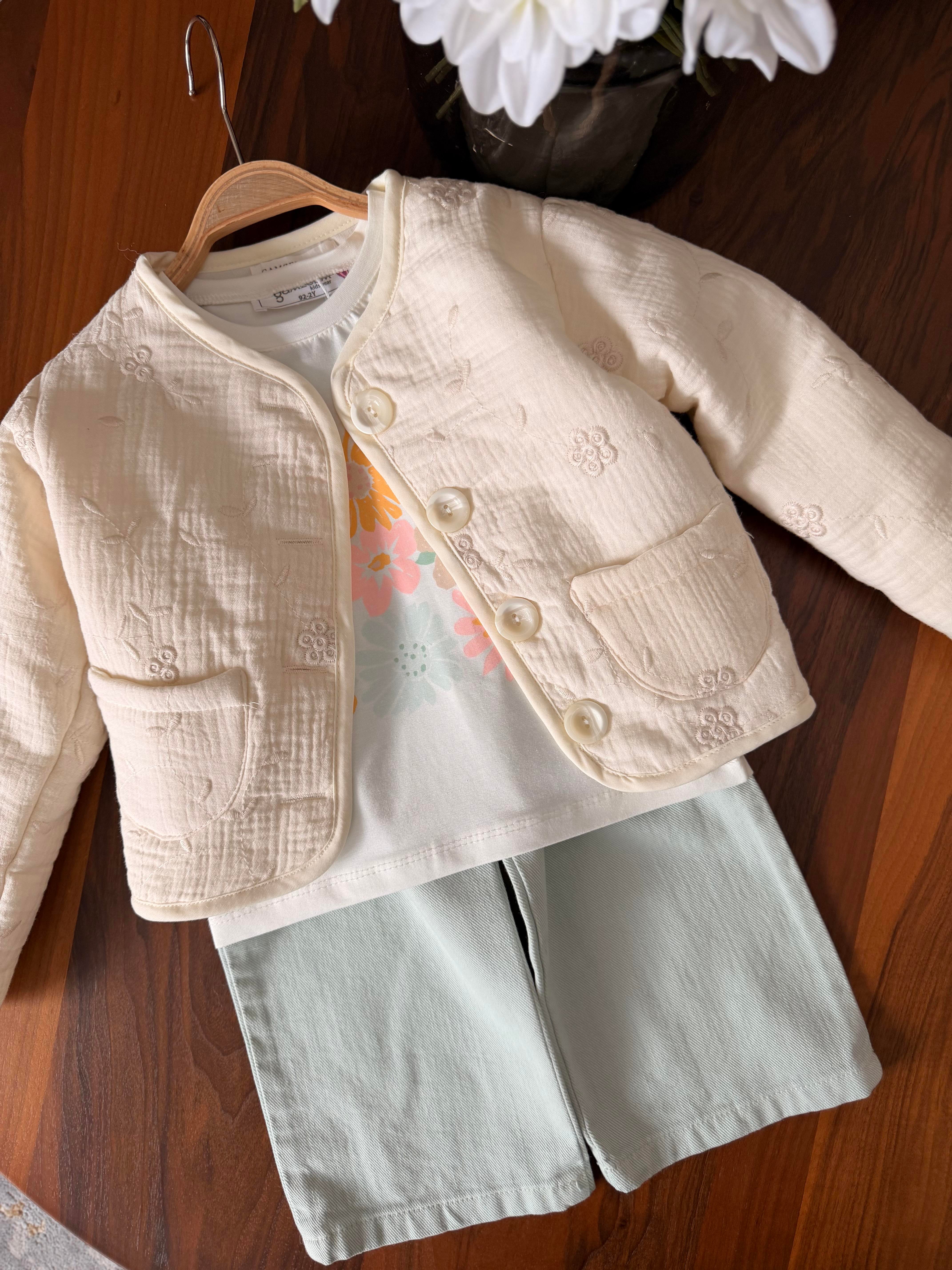 Mint Yeşili Ceket Pantolon 3lü Takım