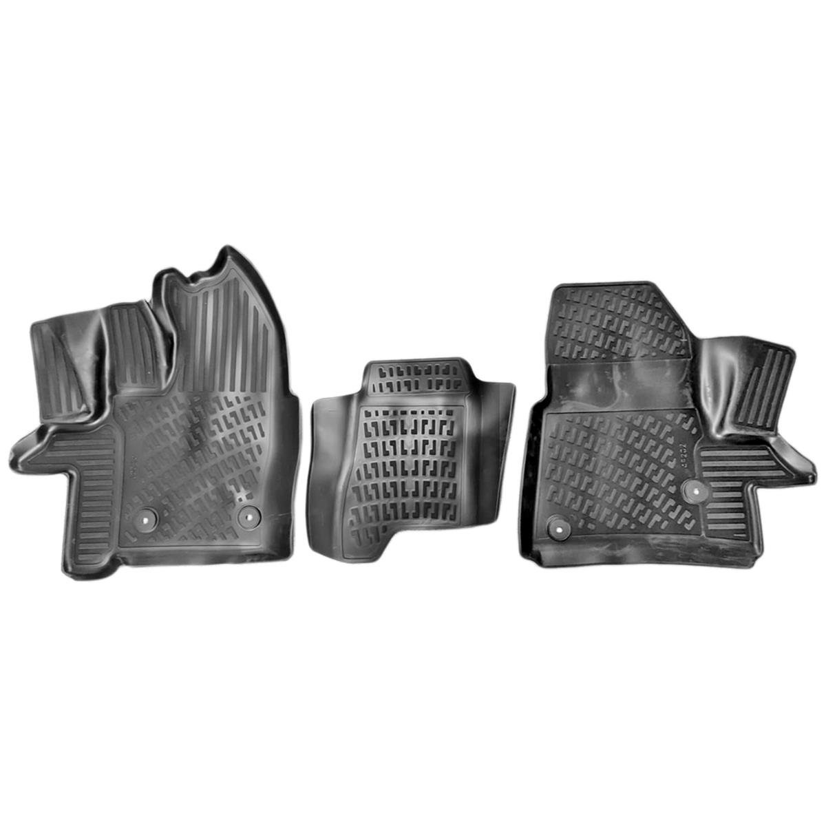 Rizline Ford Custom 2012-2023 (Otomatik-Şoför+2 Yolcu) Ticari 3D Havuzlu Ön Paspas