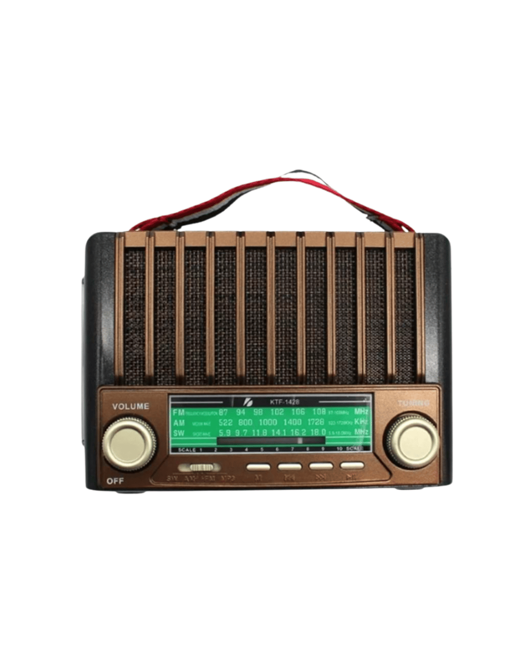  KTF-1428 Güneş Paneli Şarjlı Nostaljik Bluetooth Hoparlör – FM/AM/SW Radyo, USB/SD Desteği, Taşınabilir Tasarım