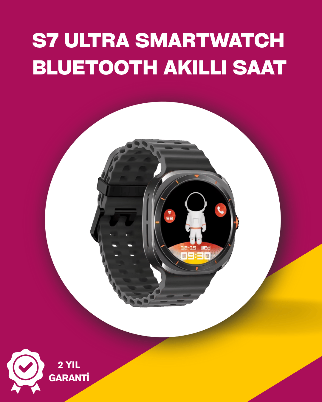  Mikrofon ve Hoparlörlü Akıllı Saat | Takvim, Titreşim, Kronometre Özellikli