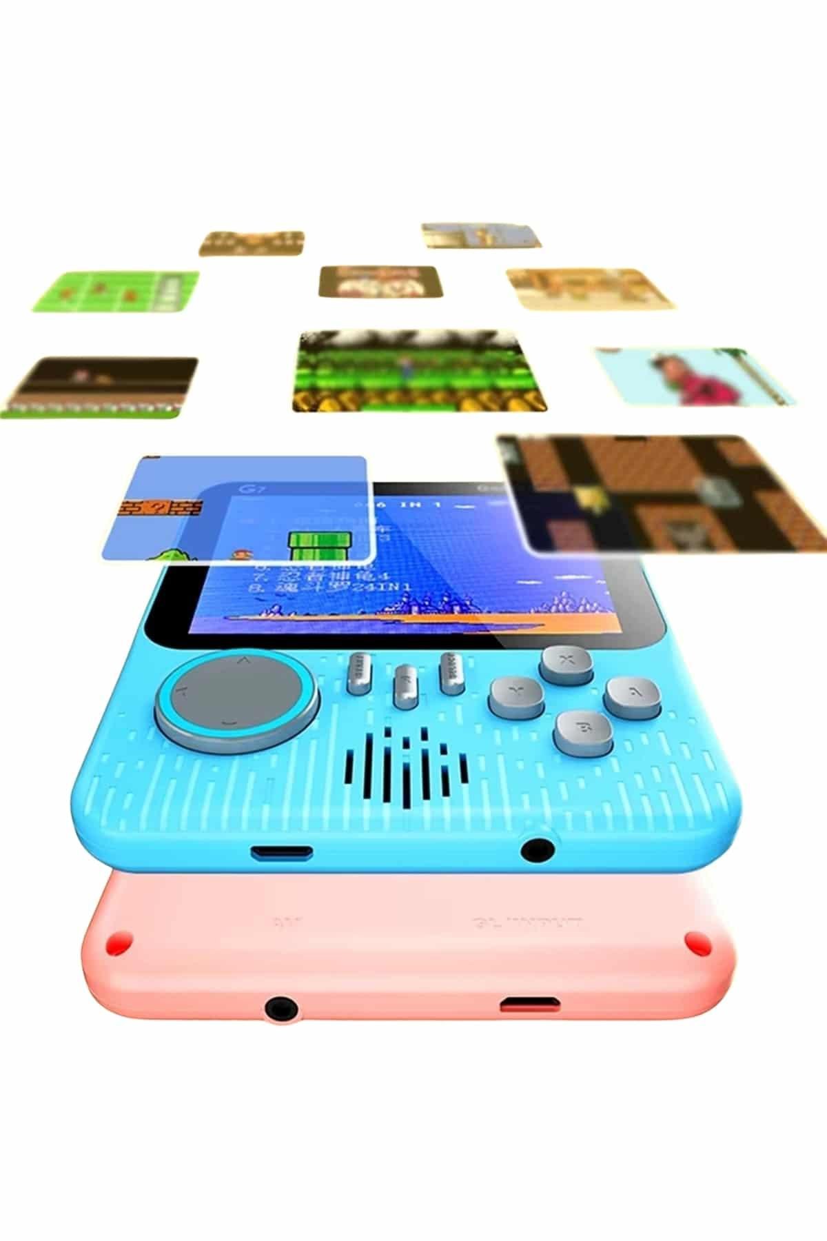 3.5 İnç Mini Atari Taşınabilir Oyun Konsolu 666 Adet Retro Oyun