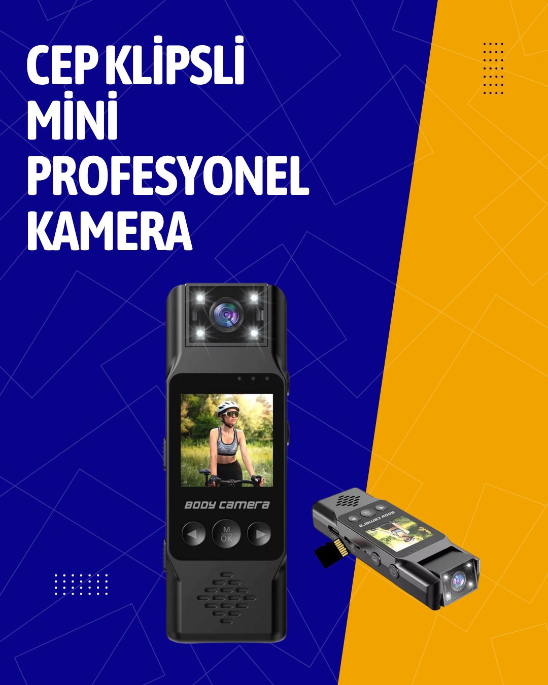 Kablosuz WiFi Bağlantılı Full HD Mini Kamera – Döngüsel Kayıt ve Hareket Algılama Özellikli