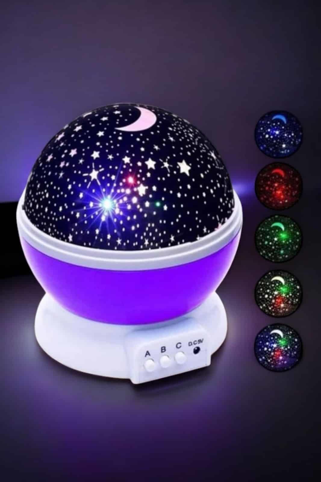 Mavi ve Mor Işıklı Star Master Projeksiyon Lambası