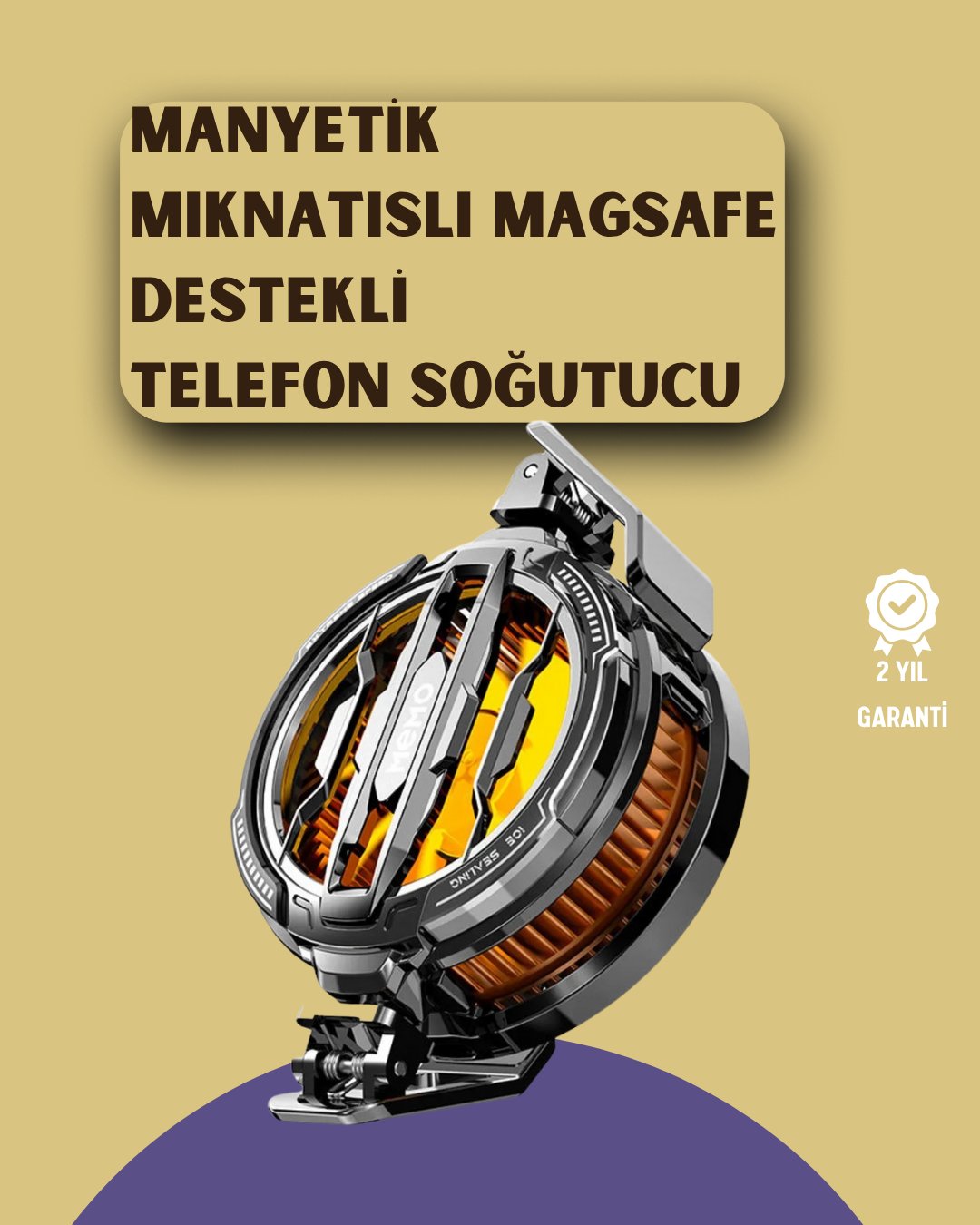 Mobil Oyunlar İçin Serinletici Telefon Fanı | Sessiz Çalışma | Geniş Kıskaçlı Tasarım
