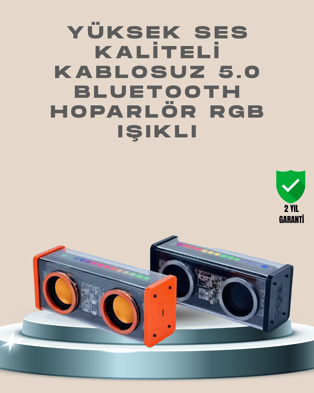 Renkli Işık Efektli Mini Bluetooth Hoparlör – Yüksek Ses Kalitesi ve Kolay Taşıma