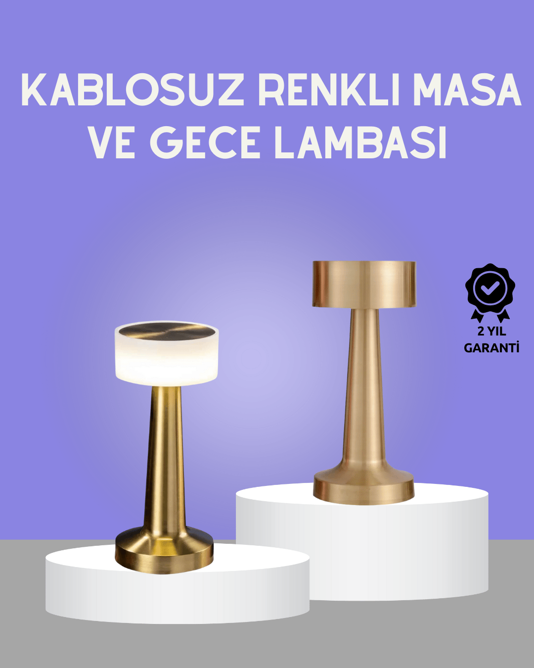 Şarj Edilebilir LED Masa Lambası – USB Girişli, Metal Yapı