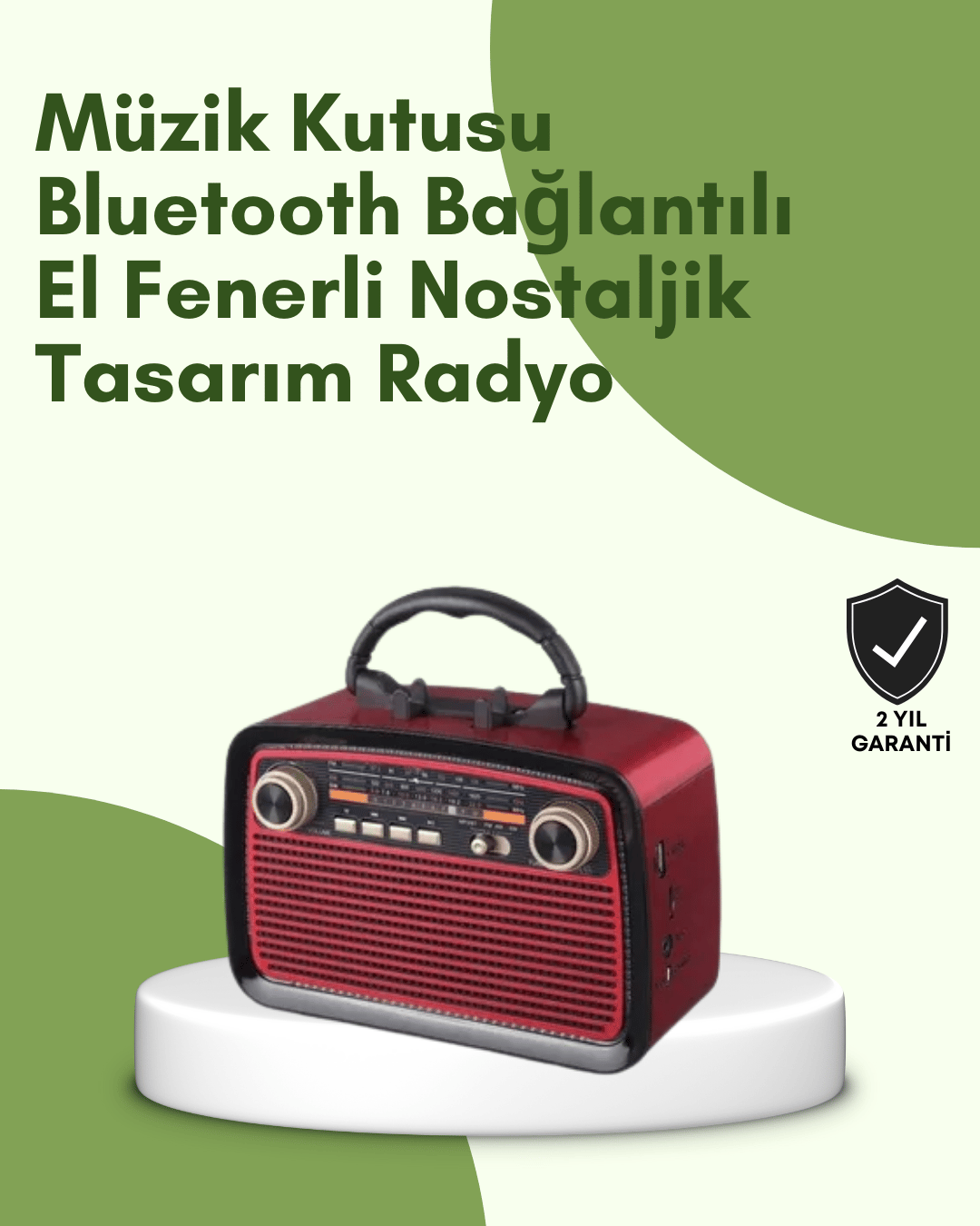 Taşınabilir Bluetooth Hoparlör – Modern Teknoloji ile Nostaljik Radyo Deneyimi, FM/AM Fonksiyonu