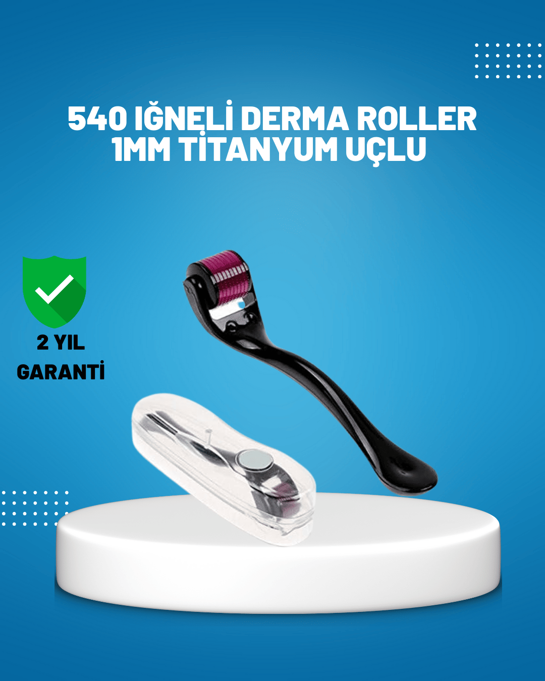 Titanyum İğneli Derma Roller 0.25 mm – Evde Cilt Bakımı İçin Uygun