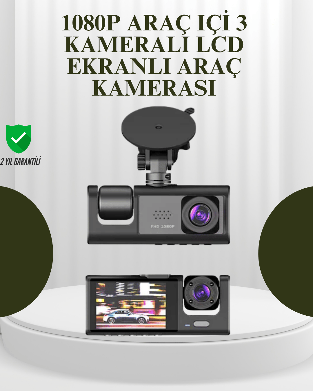 Torima TA-01 G-Sensörlü 3'lü Kayıtlı Araç Kamerası