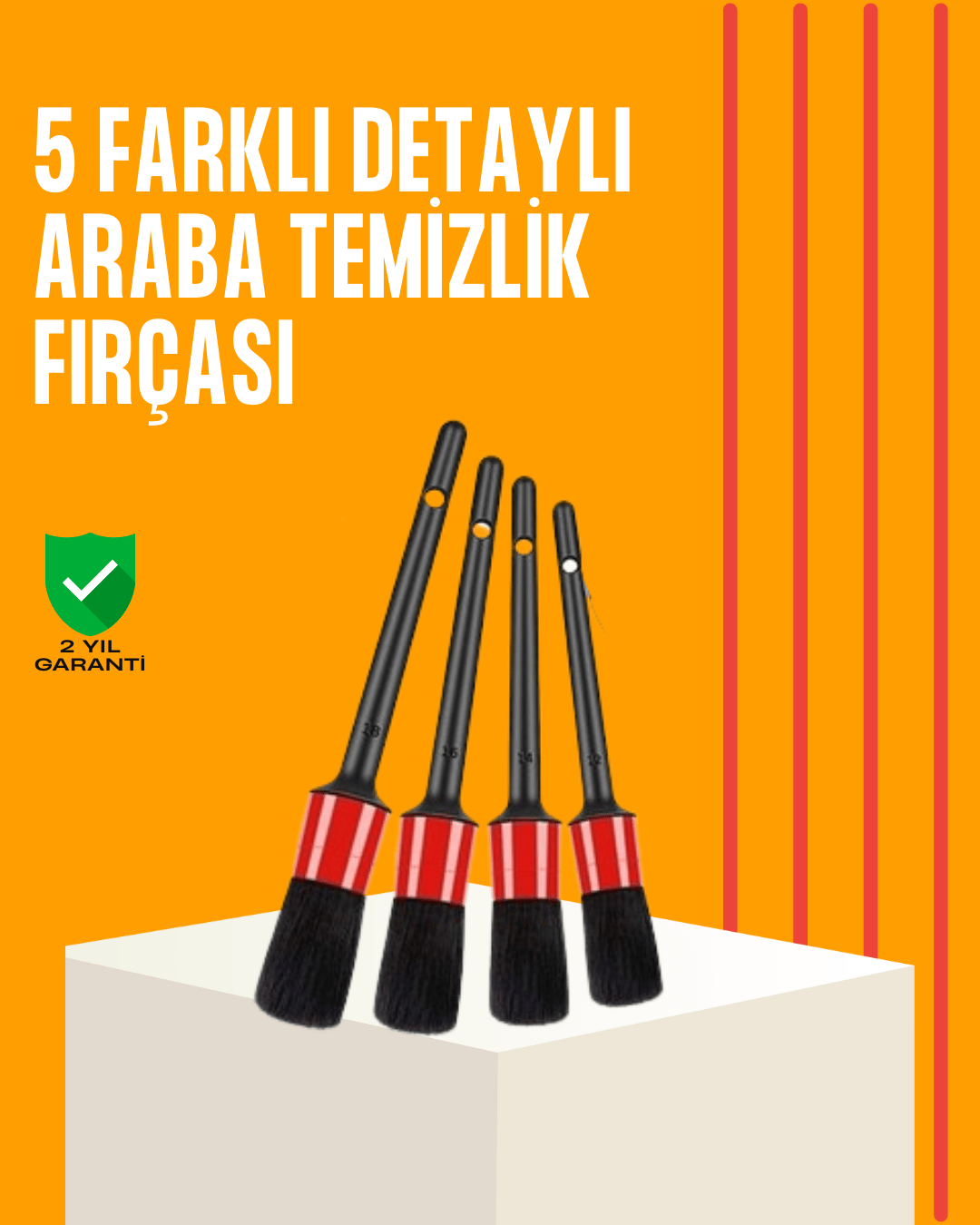 Yumuşak Kıllı Araç Bakım Fırça Takımı