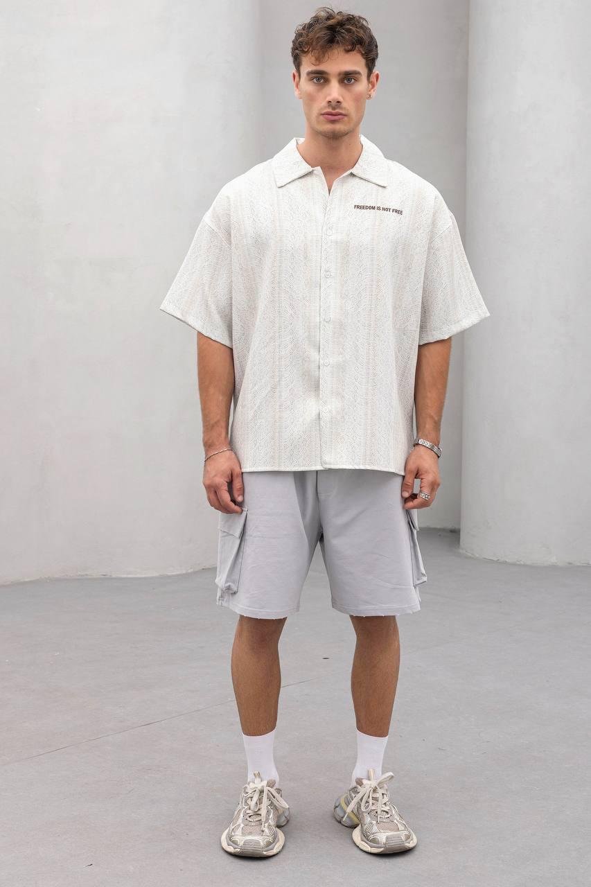 Baskılı Oversize Gömlek