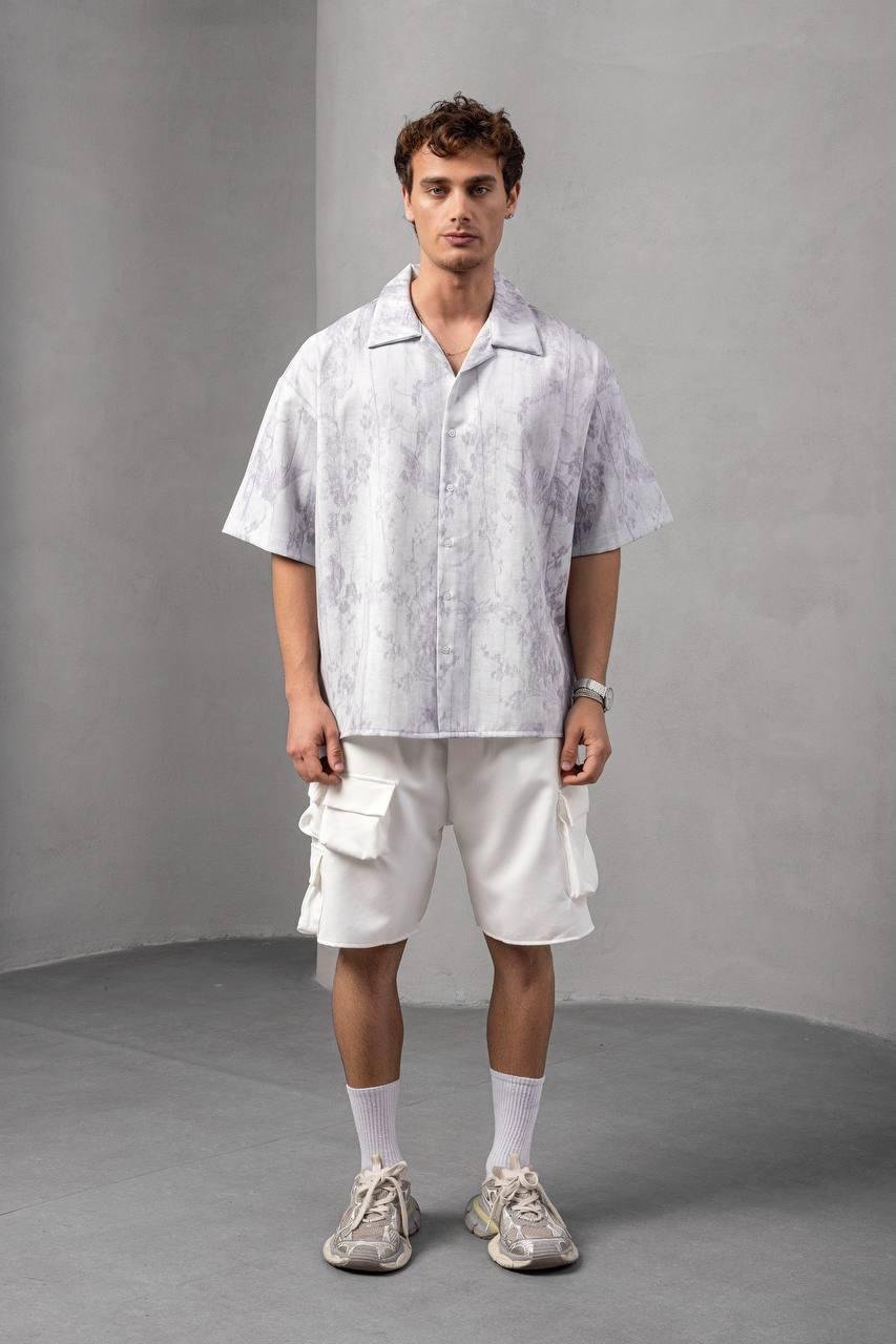 Baskılı Oversize Gömlek