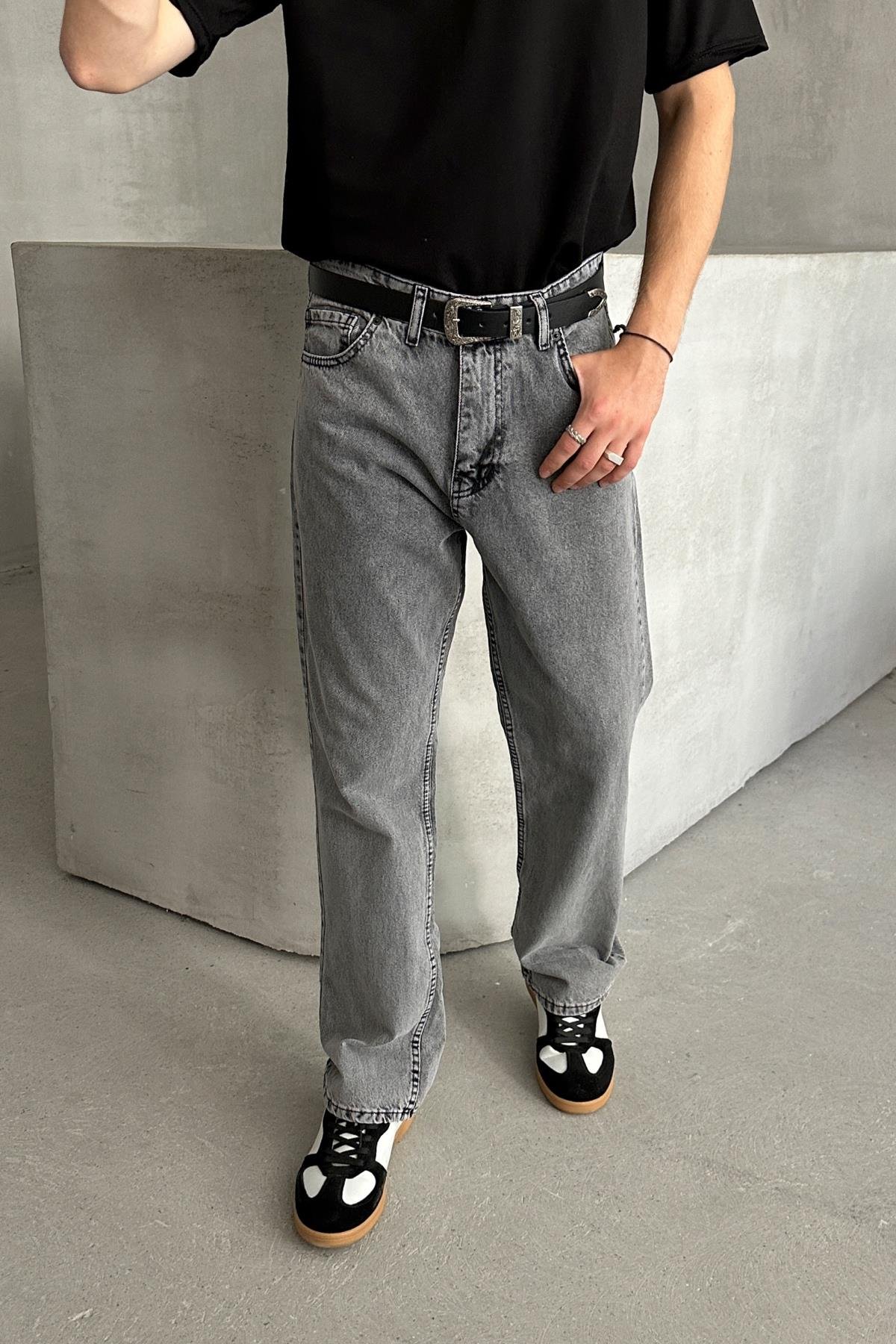 Erkek Baggy Jean Pantolon Antrasit