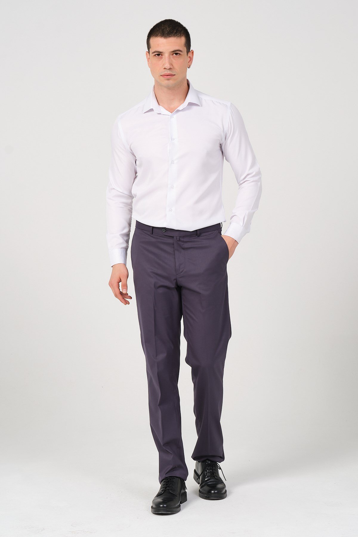 Erkek Regular Fit Kumaş Pantolon FÜME