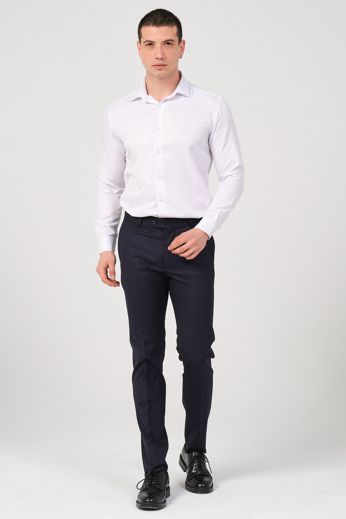 Slim Fit Erkek Kumaş Pantolon Lacivert