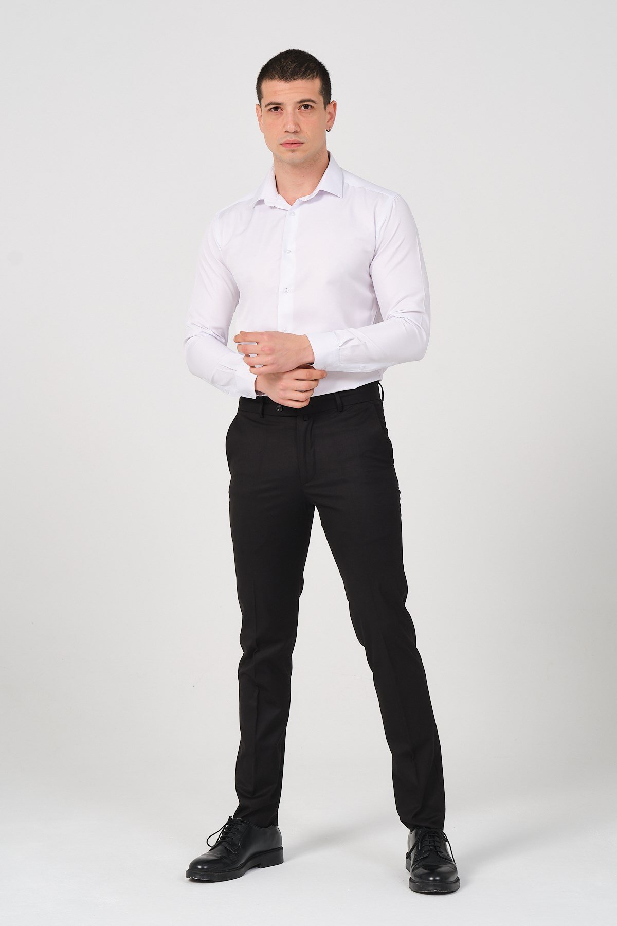 Slim Fit Erkek Kumaş Pantolon Siyah