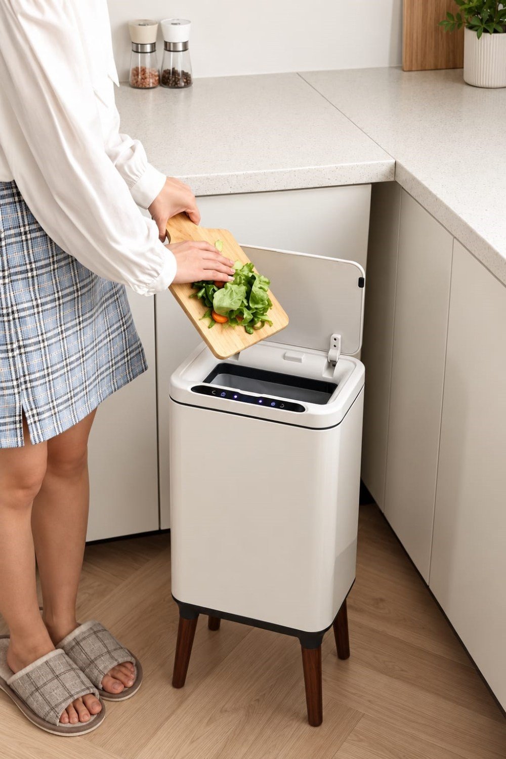 Ahşap Ayaklı Sensörlü Ozonlu Paslanmaz Çelik Çöp Kovası 13 Litre Beyaz | Akıllı Çöp KutusuAhşap Ayaklı Sensörlü Ozonlu Paslanmaz Çelik Çöp Kovası 13 Litre Beyaz | Akıllı Çöp KutusuBanyo AksesuarMase ModeMAS9711W-13LDUŞHOMEAhşap Ayaklı Sensörlü Ozonlu Paslanmaz Çelik Çöp Kovası 13 Litre Beyaz | Akıllı Çöp Kutusu