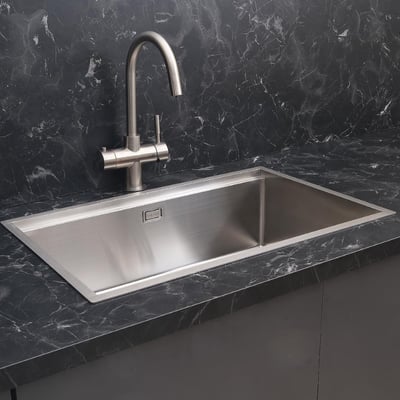 Allure El Yapımı Eviye Seti 70x44 cm Inoks (Chrome)