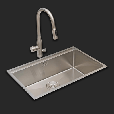 Allure El Yapımı Eviye Seti 70x44 cm Inoks (Chrome)