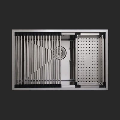 Allure El Yapımı Eviye Seti 70x44 cm Inoks (Chrome)