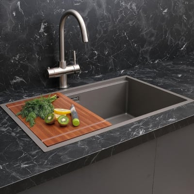 Allure El Yapımı Nano Eviye Seti 70x44 cm Mat Gri (Gun Grey)