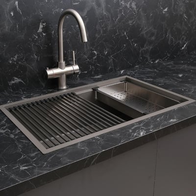 Allure El Yapımı Nano Eviye Seti 70x44 cm Mat Gri (Gun Grey)