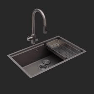 Allure El Yapımı Nano Eviye Seti 70x44 cm Mat Gri (Gun Grey)