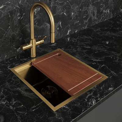 Allure El Yapımı PVD Eviye Seti 44x44 cm Altın (Gold) 