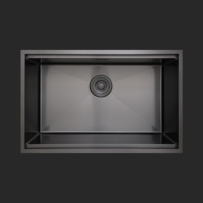 Allure El Yapımı PVD Eviye Seti 70x44 cm Siyah (Black)
