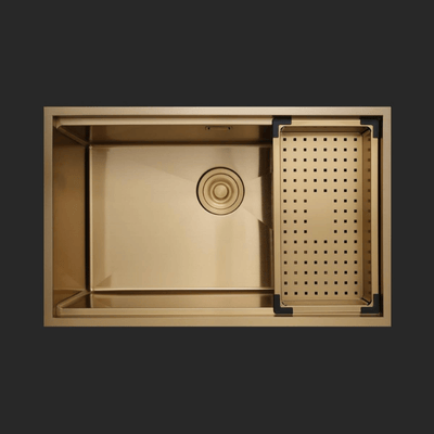 Allure El Yapımı PVD Eviye Seti 70x44 cm Altın (Gold)