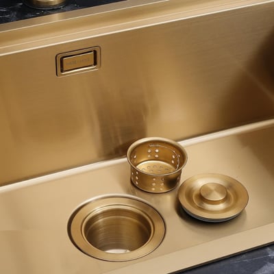 Allure El Yapımı PVD Eviye Seti 70x44 cm Altın (Gold)
